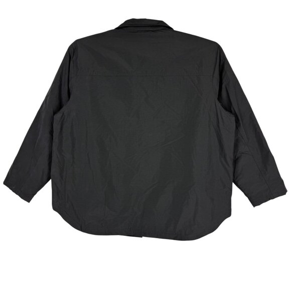 Time And Tru Women's Snap Button Nylon Black Quilted Jacket Size 1X 16W-18W NWOT - Picture 3 of 10